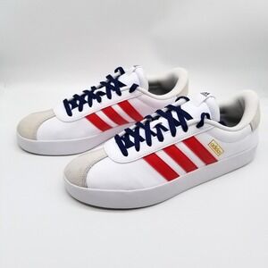 Adidas VL Court 3.0 Men Shoes Sneakers Sz 10 Casual Skate Trainer Low Top White